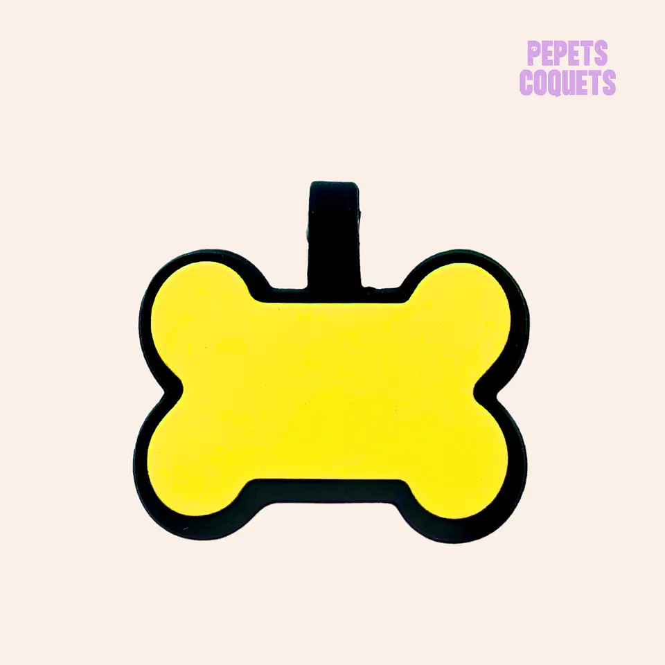 Placa silenciosa Huesito (4 cm) Identificación de mascotas 17