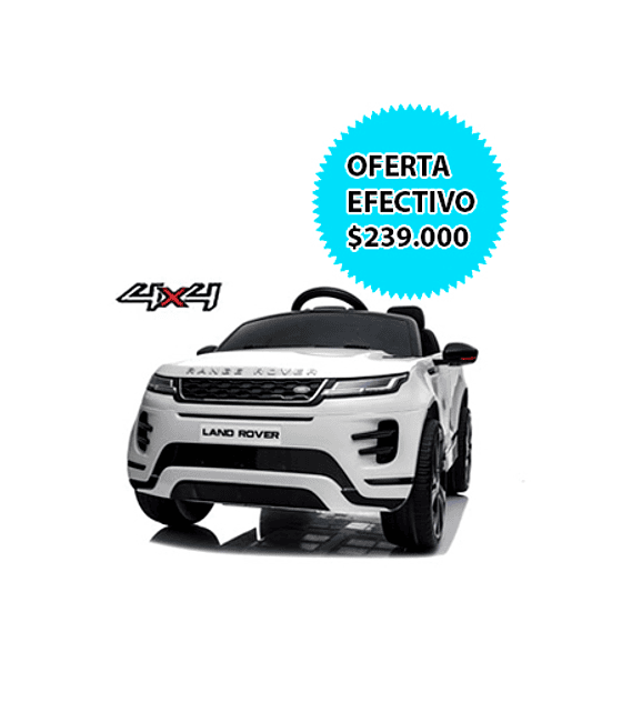 Auto Eléctrico 12v10AH Licencia Original Blanco  4x4