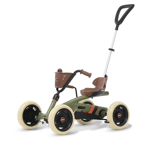 Buzzy Retro Verde | 2 en 1 | Barra de Paseo | Go Kart a pedal | BERG | 2 a 5 años