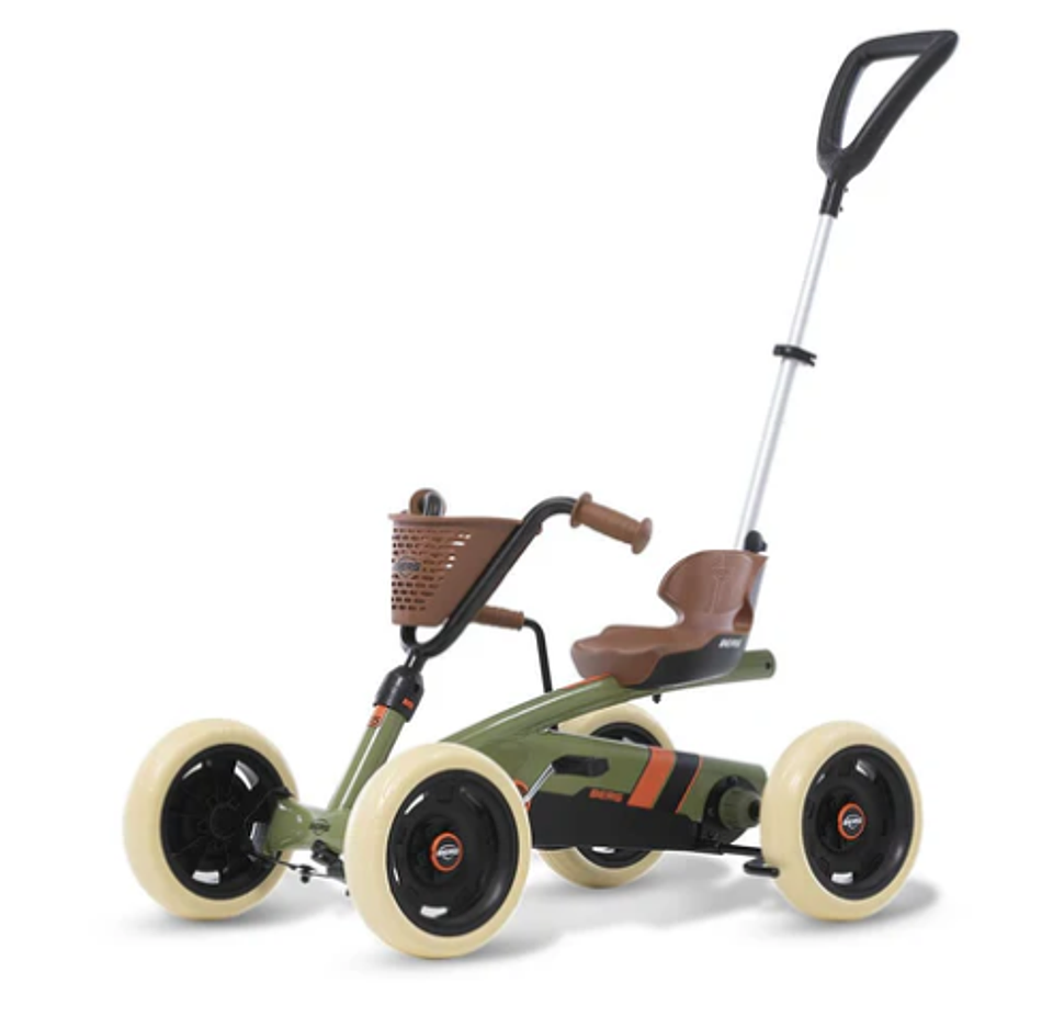 Buzzy Retro Verde | 2 en 1 | Barra de Paseo | Go Kart a pedal | BERG | 2 a 5 años 1