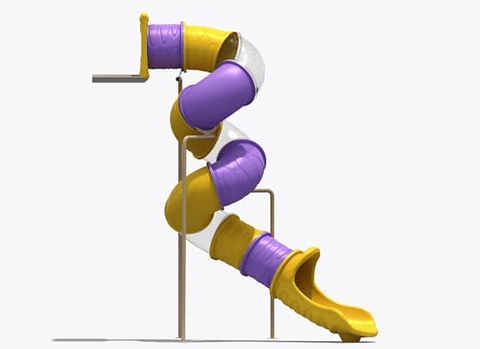 Tobogan gigante tipo espiral, para altura de 3.5 metros a la base