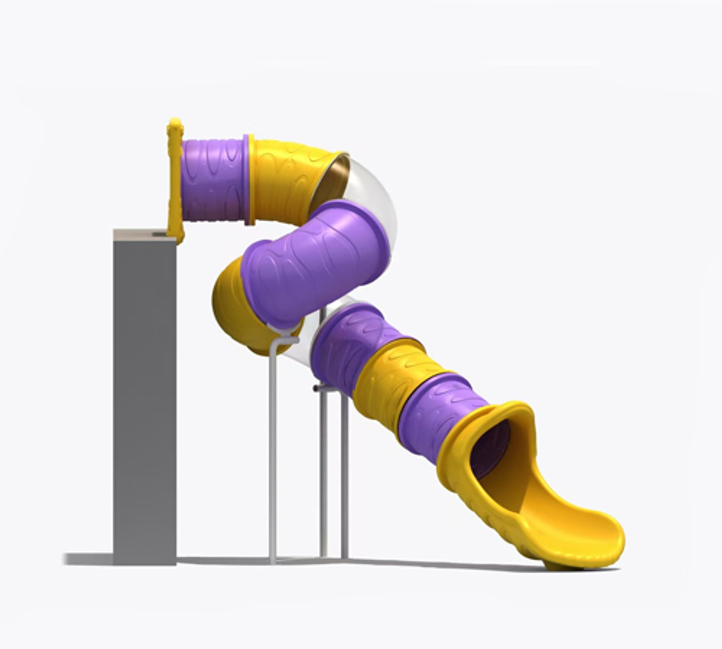 Tobogan espiral cerrado,  para altura de 3.0 metros a la base 1