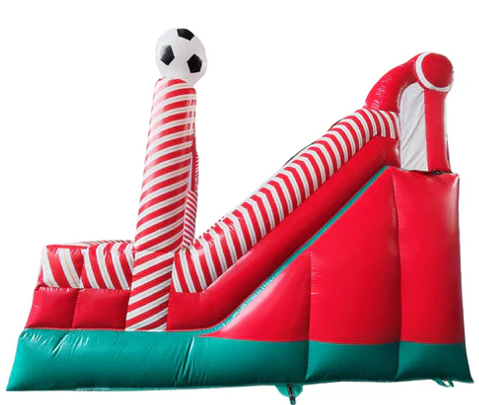 Tobogán Doble Fútbol NEO | Juego Inflable | Renner | 4.5x4.5 mts 3