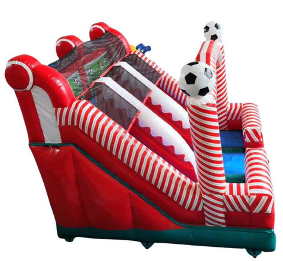 Tobogán Doble Fútbol NEO | Juego Inflable | Renner | 4.5x4.5 mts 4