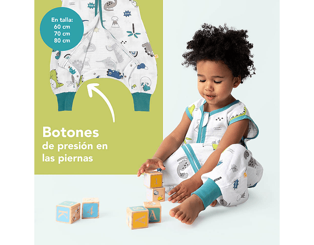 Saquito Dino Muselin 100 cm tog 0.5