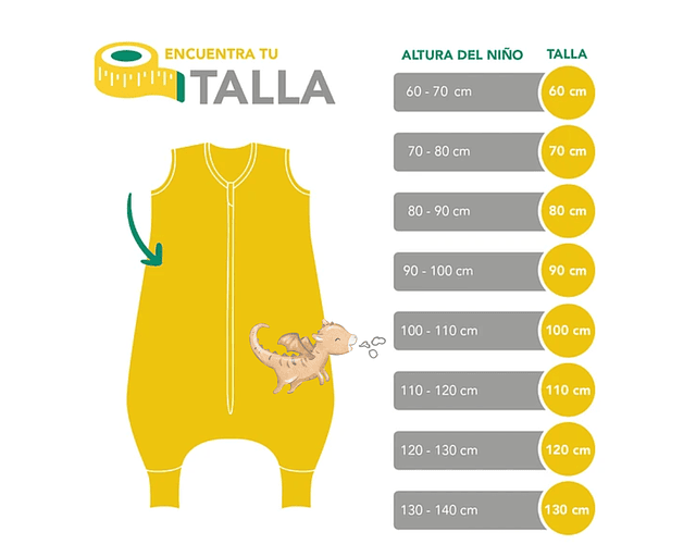 Saquito Dragons - 120 cm 3.5 Tog