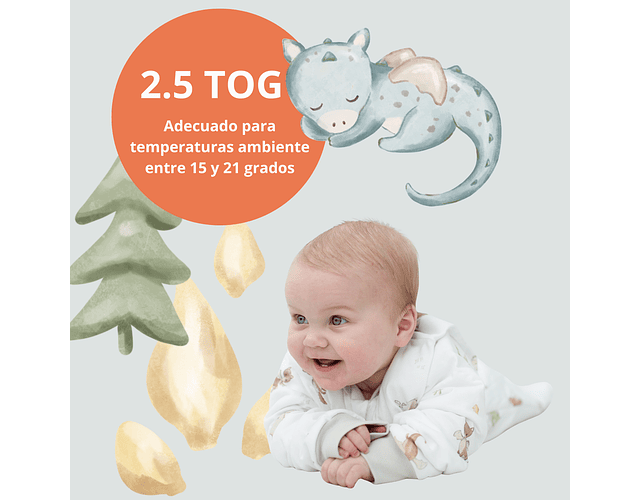 Saquito Bebe Dragons -  0-6 meses Tog 2.5