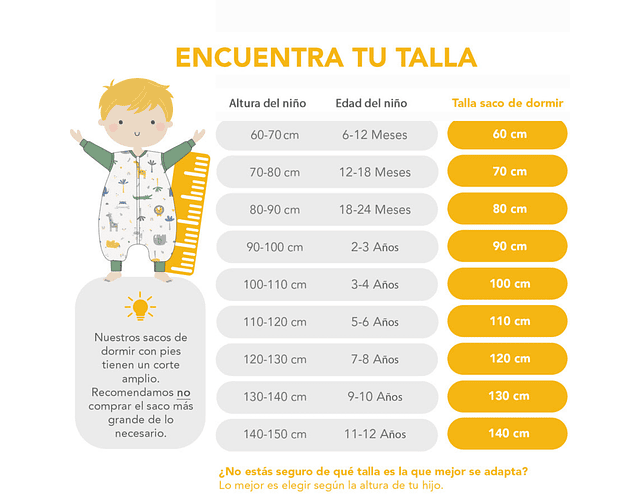 Saquito Safari Dreams - 130 cm Tog 2.5