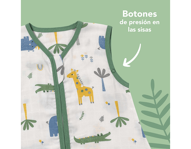 Saquito 0-6 meses Tog 0.5 Jungle Muselin