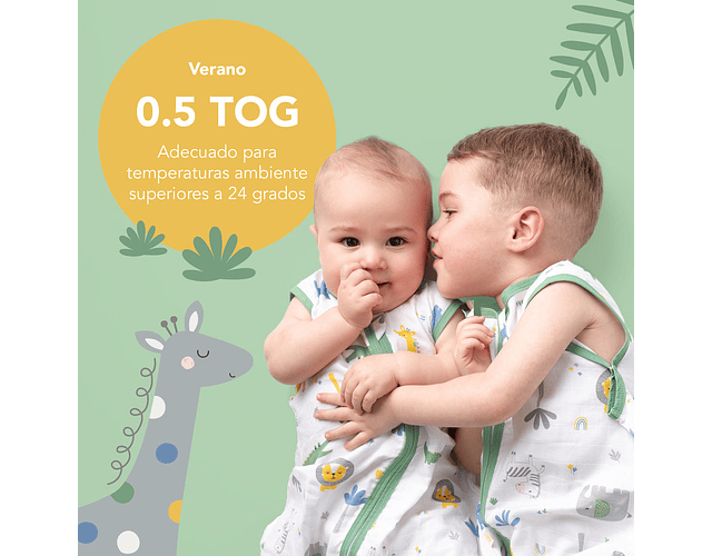 Saquito 0-6 meses Tog 0.5 Jungle Muselin