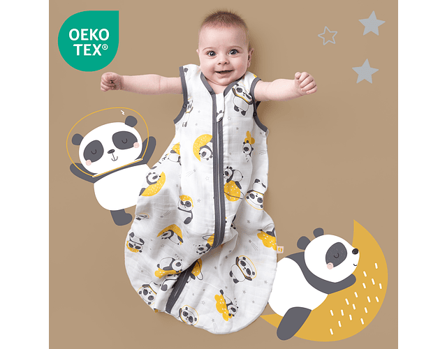 Saquito 0-6 meses Tog 0.5 Panda Muselin