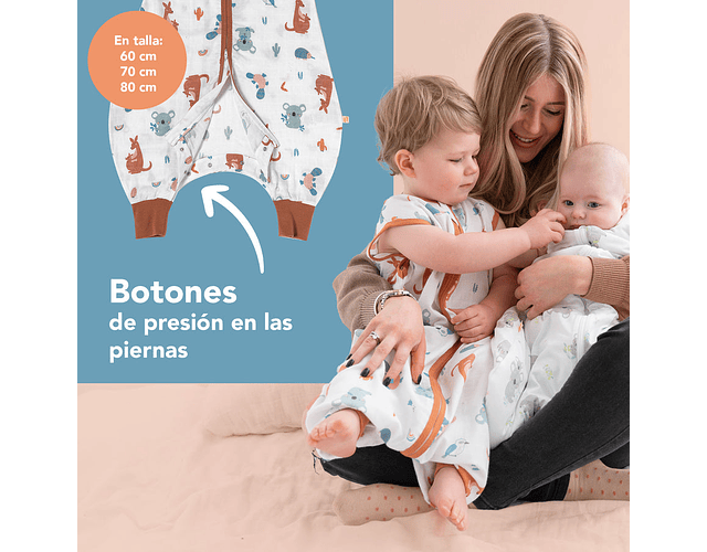 Canguru Muselin - Saquito Pies 80 cm Tog 0.5