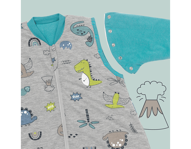 Saquito Dinosaur Modal - Pies 70 cm/ 12-18 meses Tog 2.5