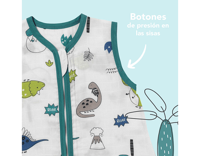 Saquito Dinosaur Muselin 110 cm Tog 0.5