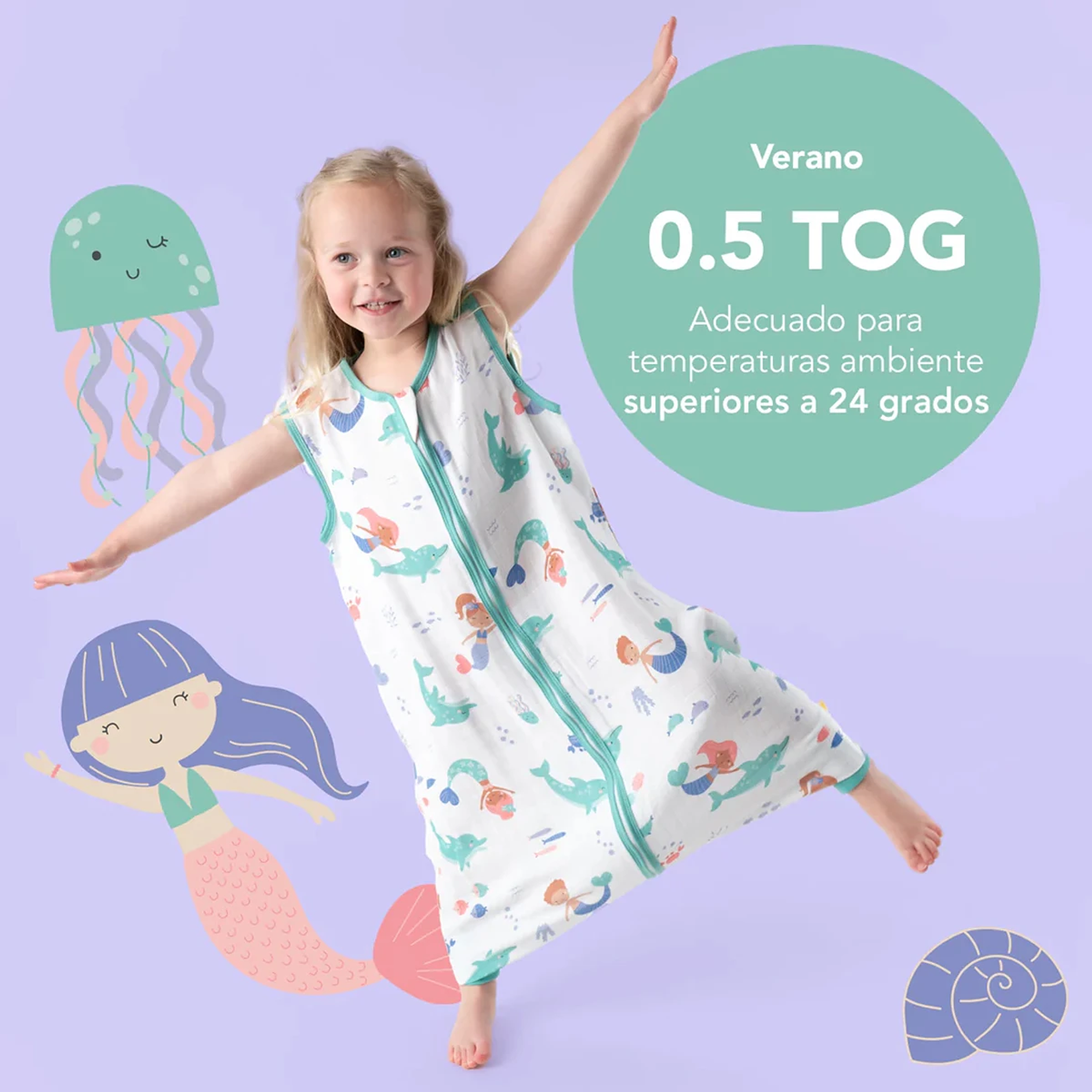 Saquito de dormir con Pies Tog 0.5 53