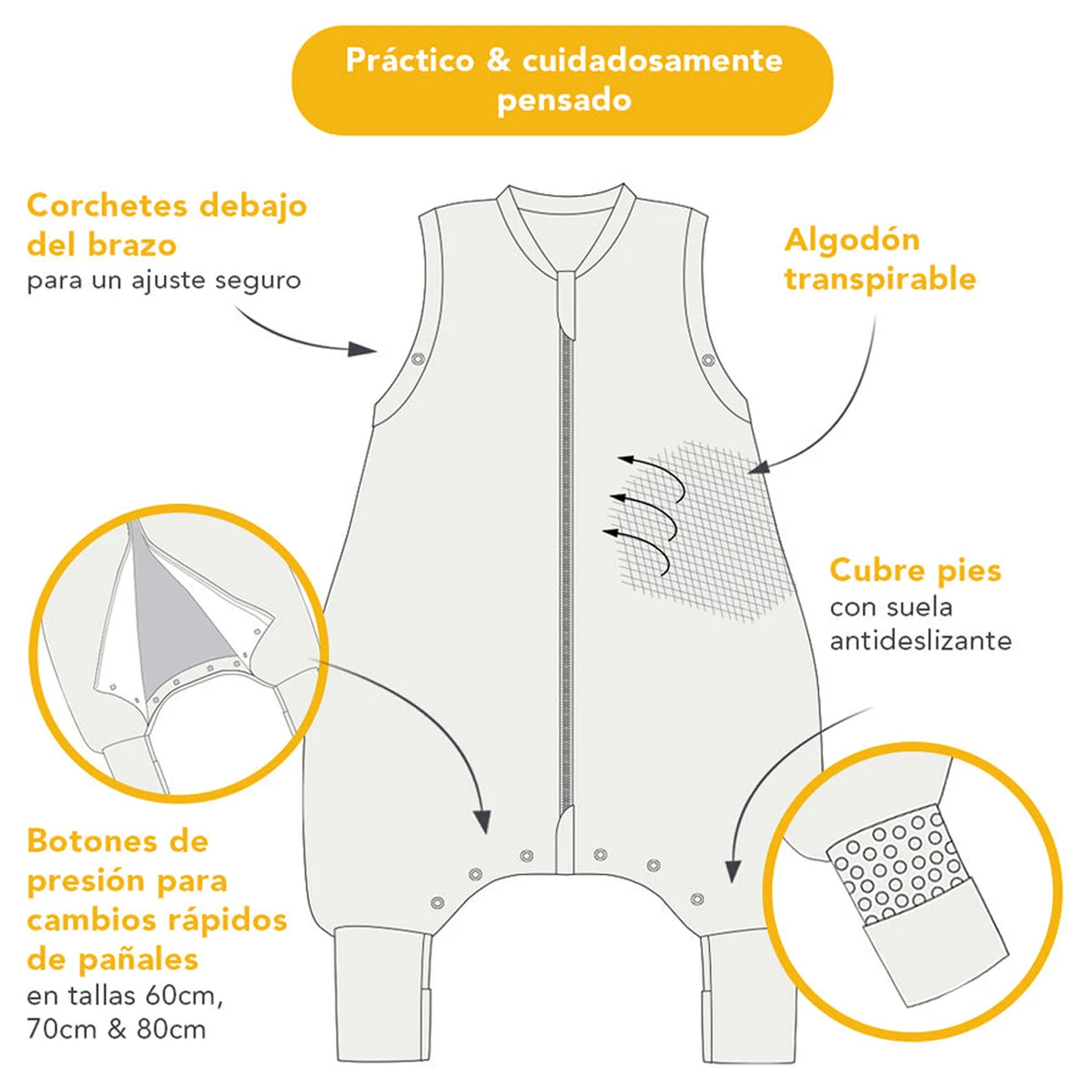 Saquito de Dormir con Pies Tog 1 86