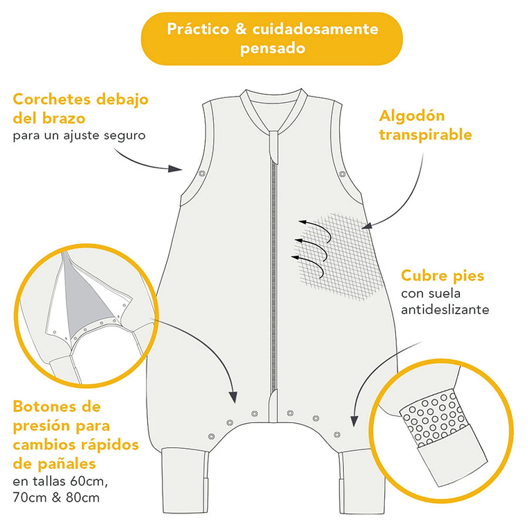 Saquito de Dormir con Pies Tog 1 86