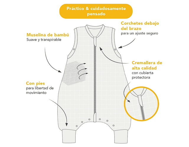 Saquito de Dormir con Pies Tog 1