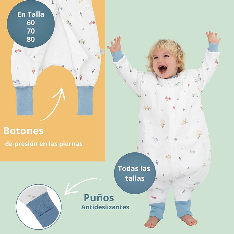 Saquito de Dormir con Pies Tog 2.5 48