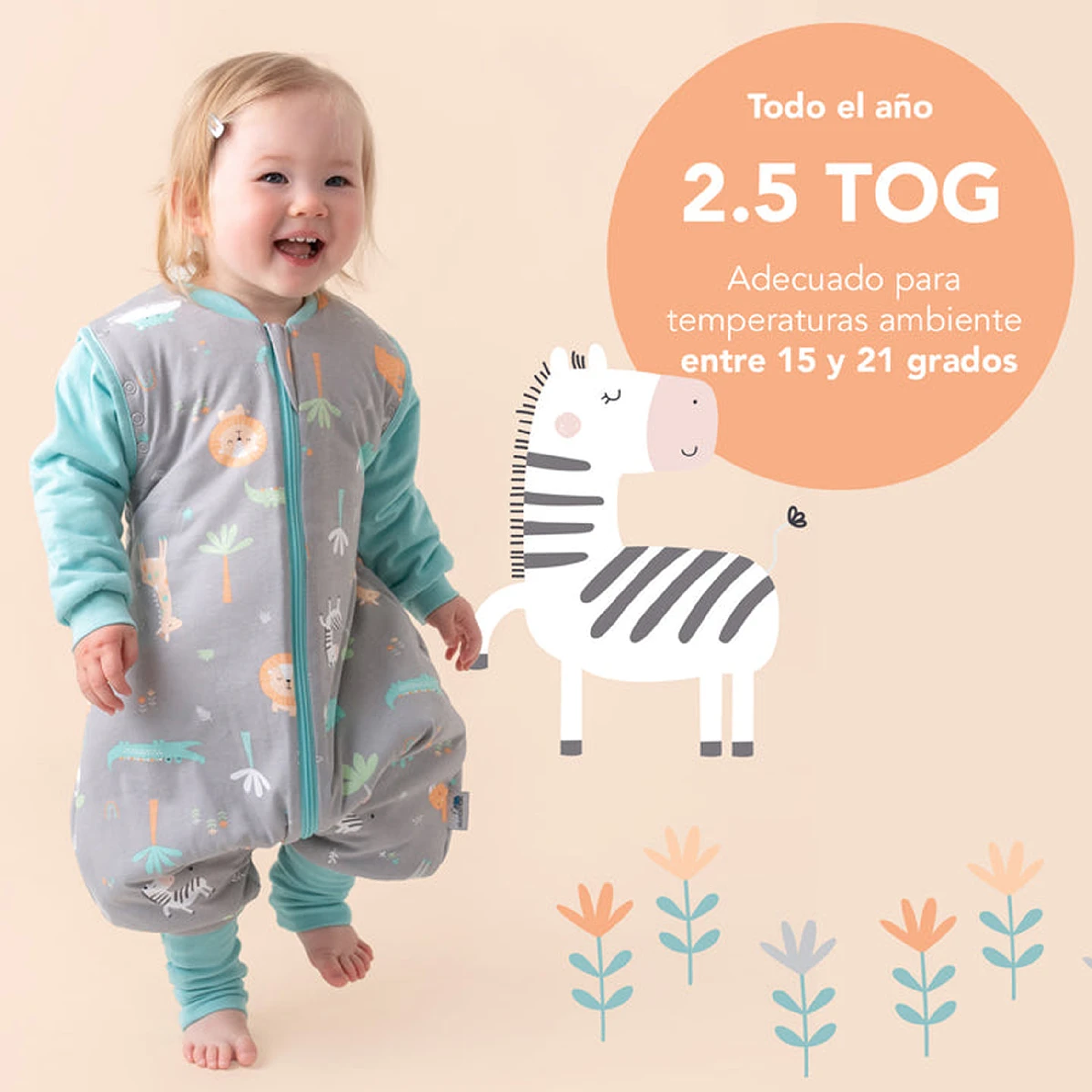 Saquito de Dormir con Pies Tog 2.5 49