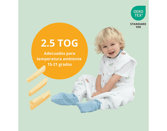 Saquito de Dormir con Pies Tog 2.5