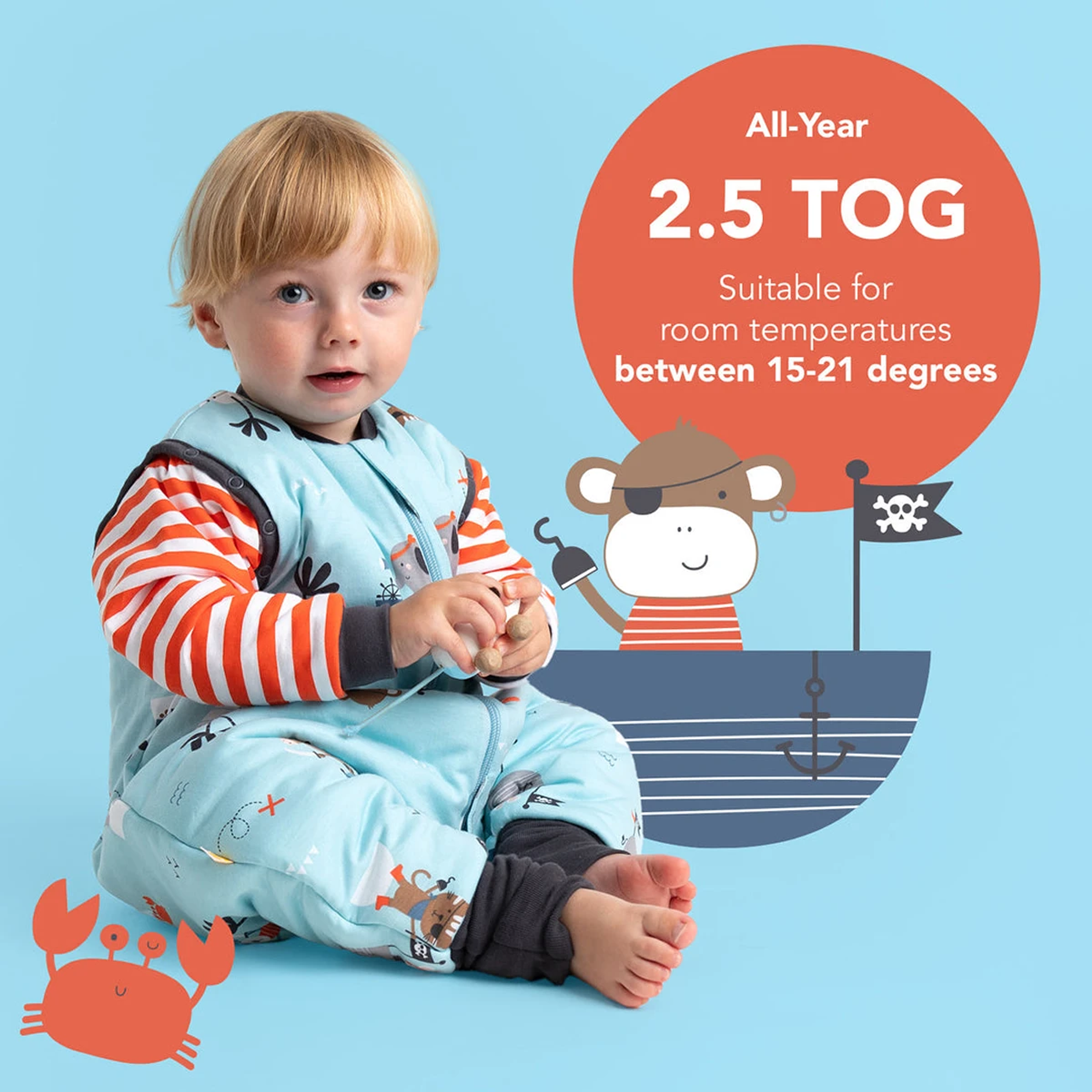 Saquito de Dormir con Pies Tog 2.5 57