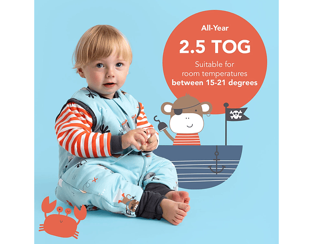 Saquito de Dormir con Pies Tog 2.5