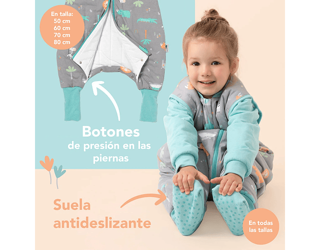 Saquito de Dormir con Pies Tog 2.5