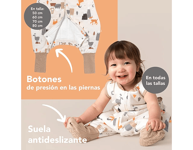 Saquito de Dormir con Pies Tog 2.5