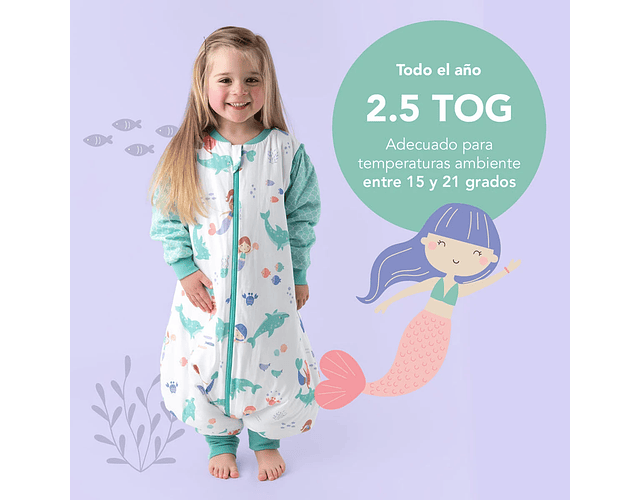 Saquito de Dormir con Pies Tog 2.5