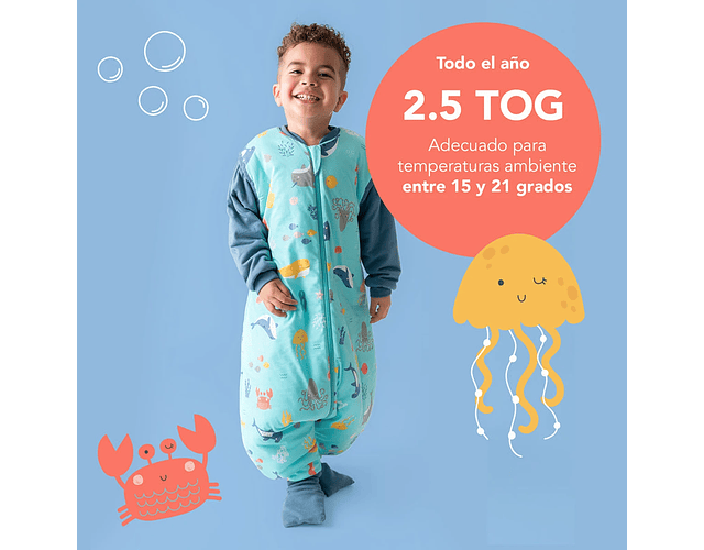 Saquito de Dormir con Pies Tog 2.5