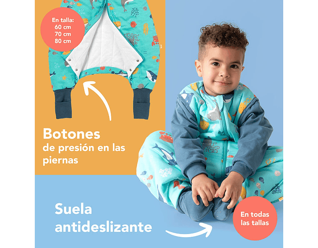 Saquito de Dormir con Pies Tog 2.5