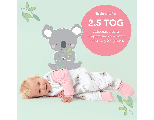 Saquito de Dormir con Pies Tog 2.5