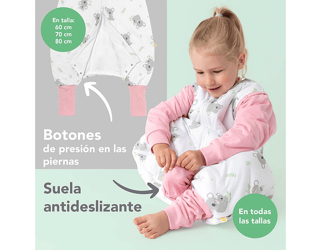 Saquito de Dormir con Pies Tog 2.5