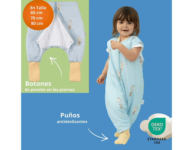 Saquito de Dormir con Pies Tog 2.5
