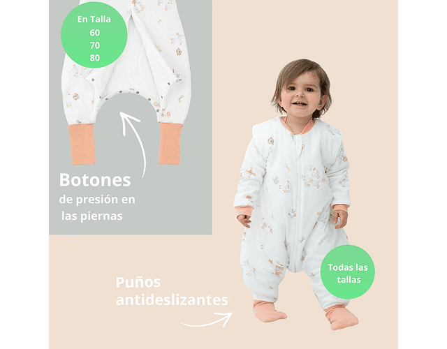 Saquito de Dormir con Pies Tog 2.5