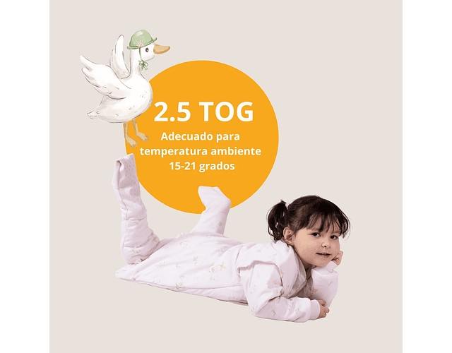 Saquito de Dormir con Pies Tog 2.5