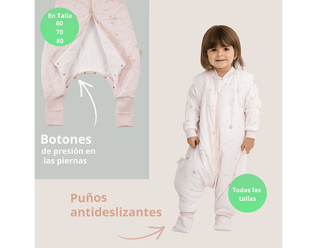 Saquito de Dormir con Pies Tog 2.5