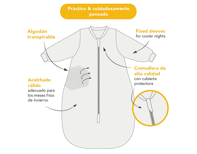 Saquito Dormir para Bebe Tog 3.5