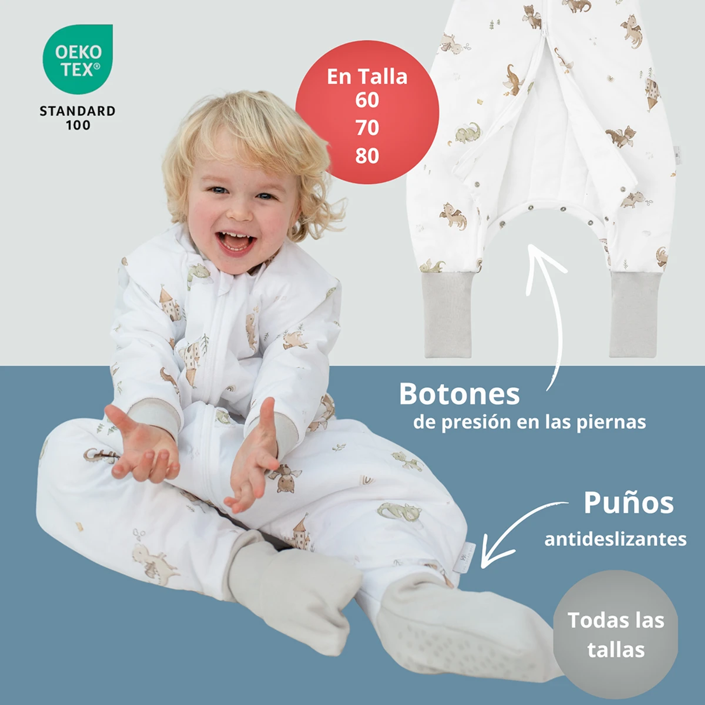 Saquito de Dormir con Pies Tog 3.5 36