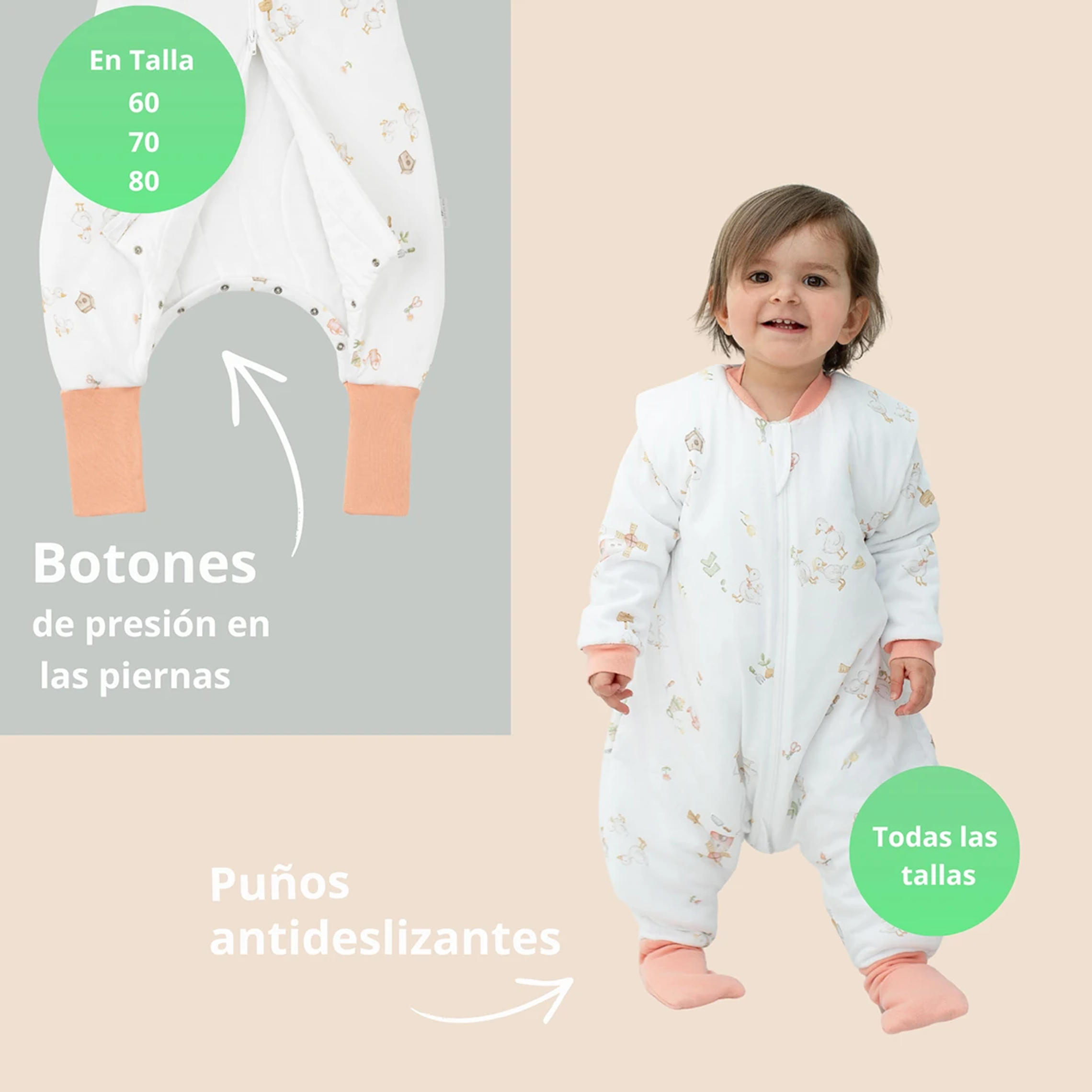 Saquito de Dormir con Pies Tog 3.5 46