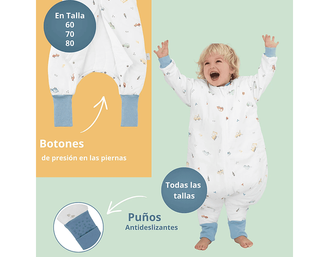 Saquito de Dormir con Pies Tog 3.5