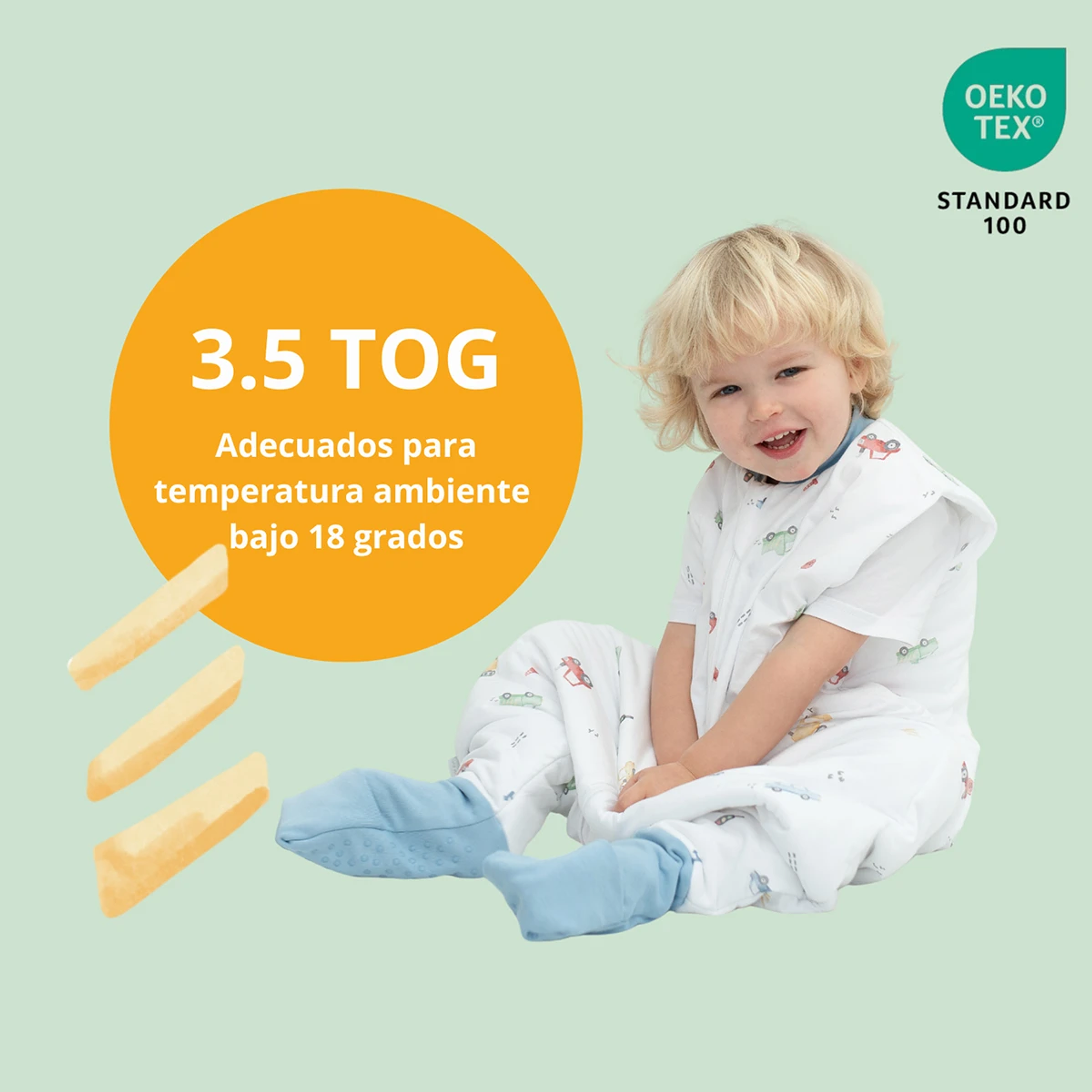 Saquito de Dormir con Pies Tog 3.5 63
