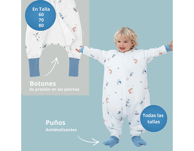 Saquito de Dormir con Pies Tog 3.5