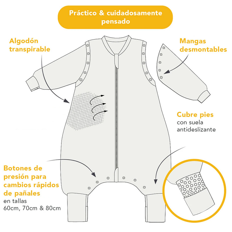 Saquito de Dormir con Pies Tog 1 107