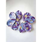 Aros de Arcilla polimérica Scrunchies morados  3