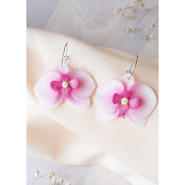 Aros de arcilla polimérica Orquídeas L 1