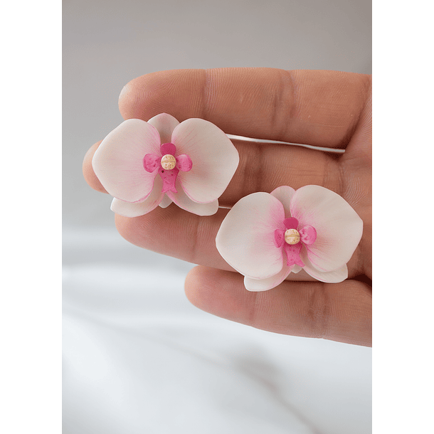 Aros de arcilla polimérica Orquídeas M