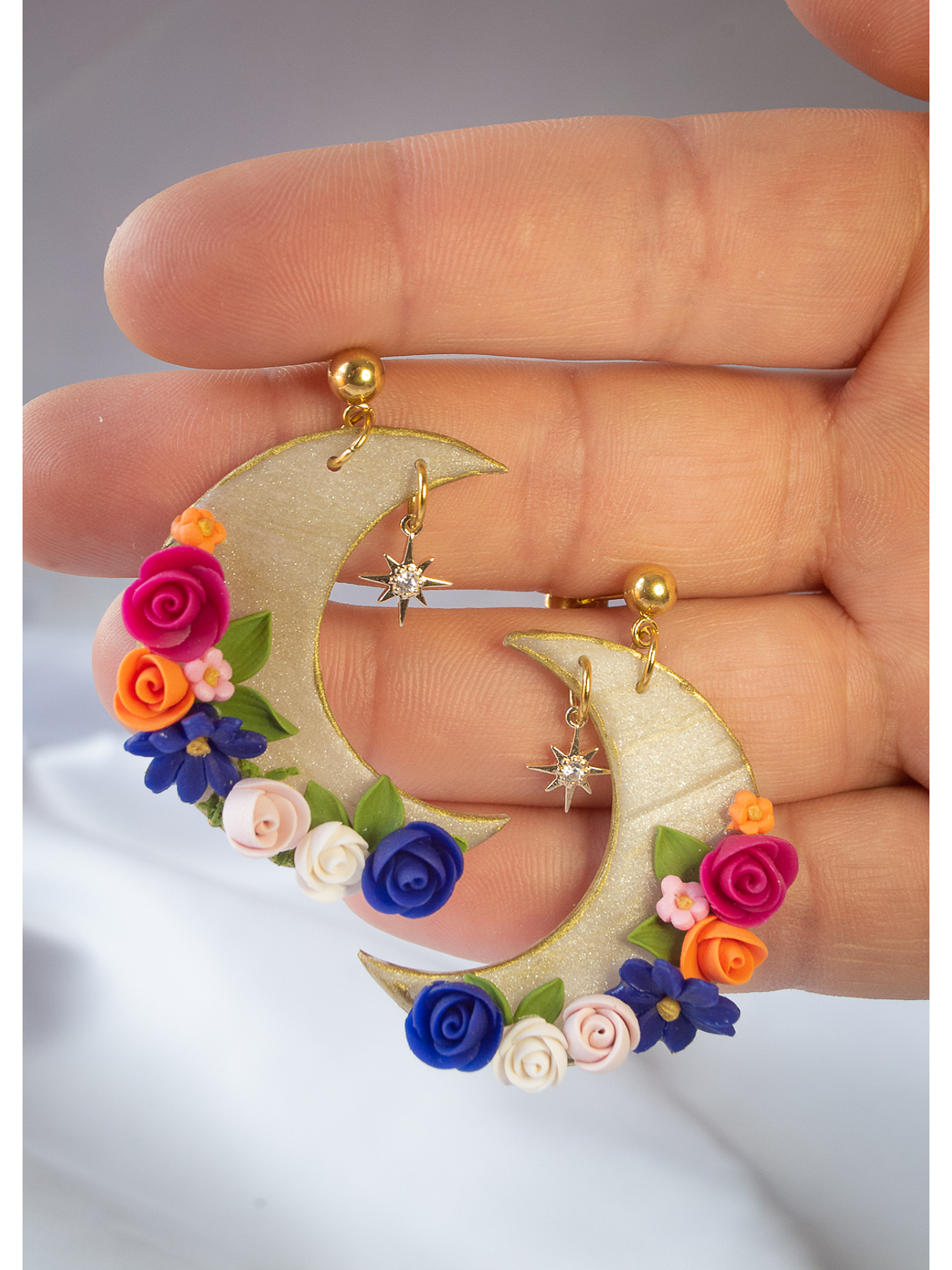 Aros de arcilla polimérica Luna 1