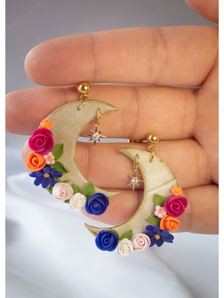 Aros de arcilla polimérica Luna 1